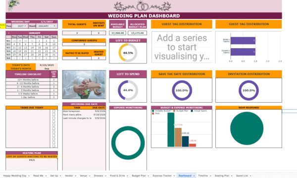 Template Excel Premium: Ultimate Wedding Planner (Best Selling)