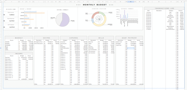 Template Excel Premium: Monthly Budget Calculator