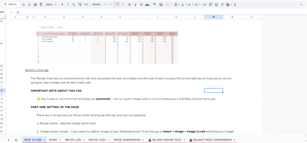 Template Excel Premium: Recipe Cost Auto-Calculate