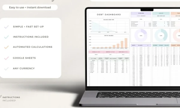 Template Excel Premium: Debt Payoff Tracker (Best Selling) - Image 3