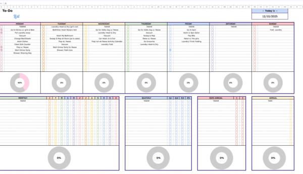 Template Excel Premium: Simple To Do List Tracing